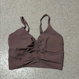 Athleta Mauve Pink Ruched Sports Bralette